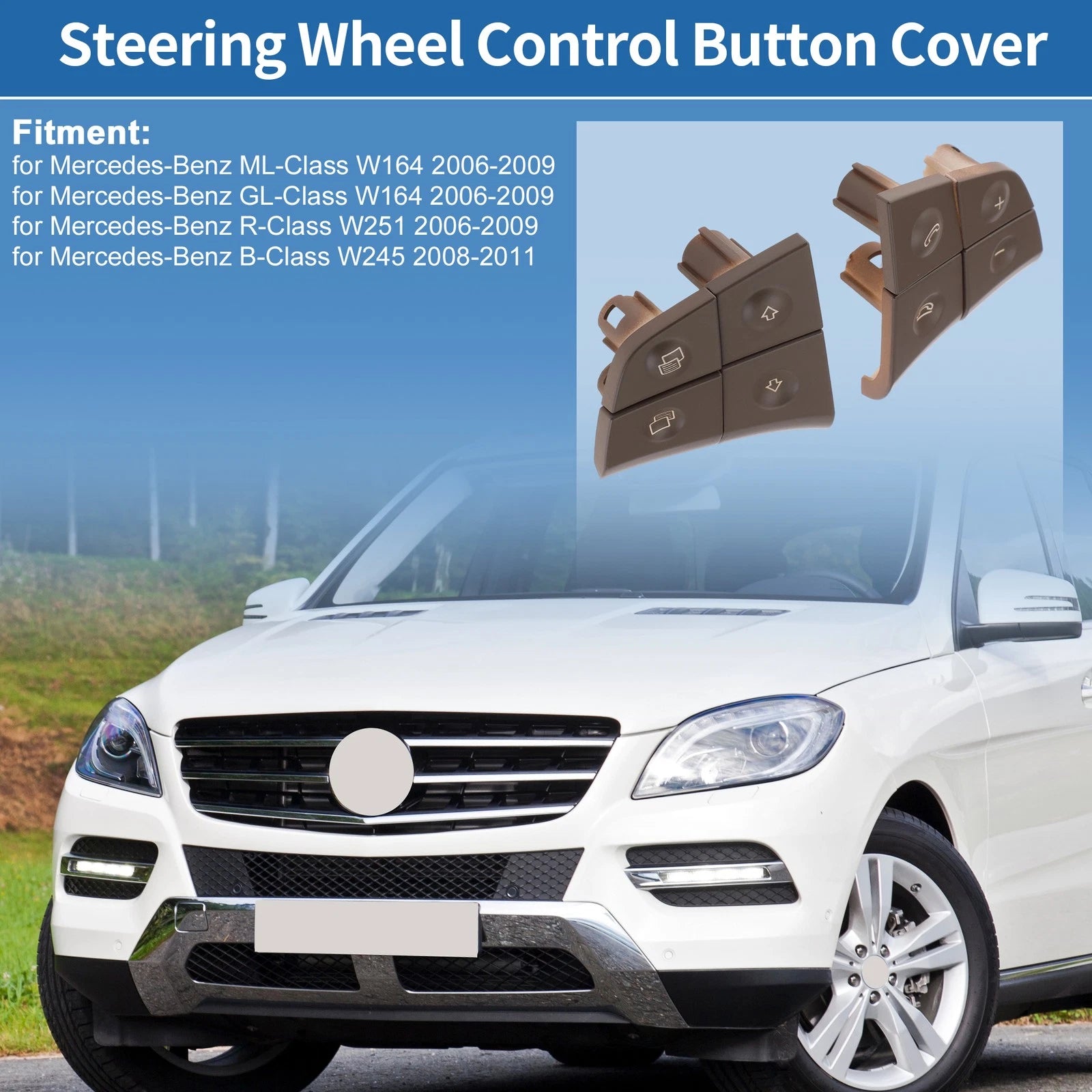 Steering Wheel Buttons Replacement for Mercedes-Benz ML-Class W164 (2006–2009)