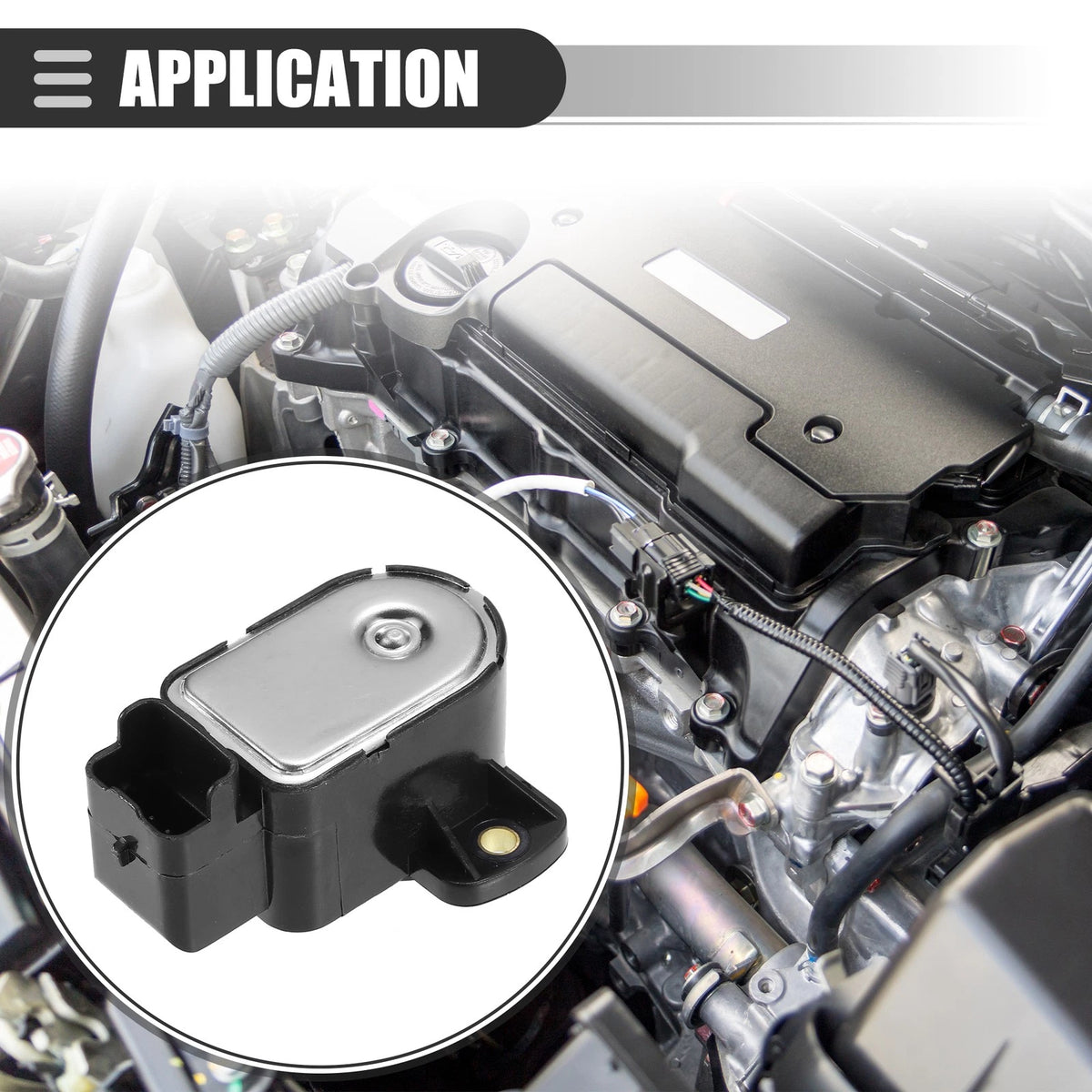 Throttle Position Sensor for Peugeot 206 307 406 Expert (Plastic, Black)