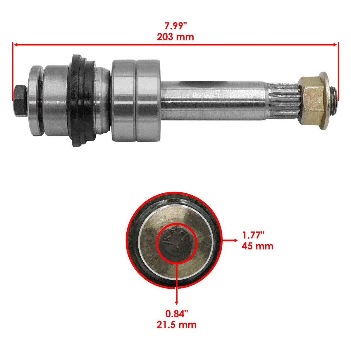 60 Inch Deck Spindle Shaft Replacement for Exmark LZE730GKA604 (2004–2004)