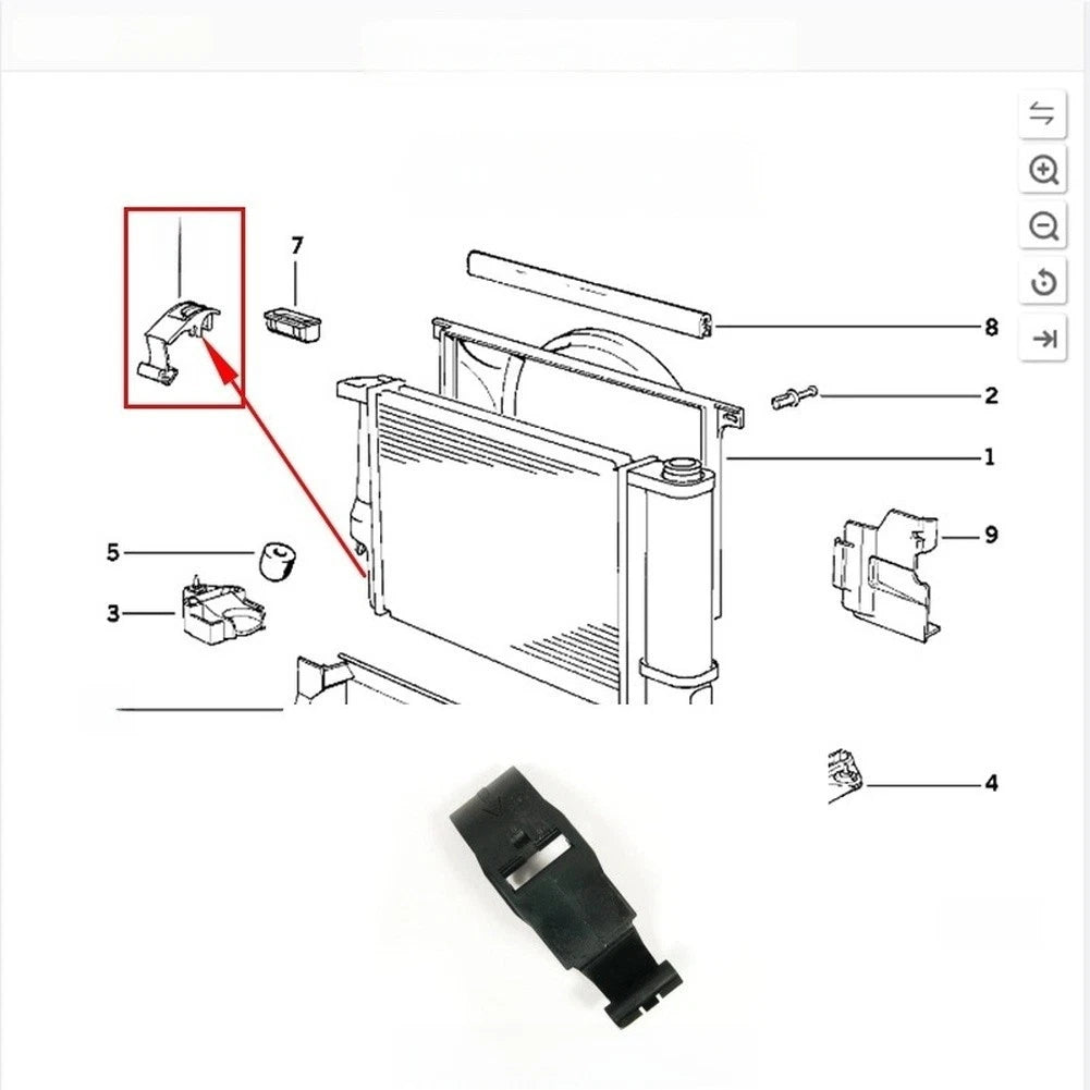 Upper Radiator Support Bracket for BMW E36 318i 320i 323i 325i 328i (1992–1999)