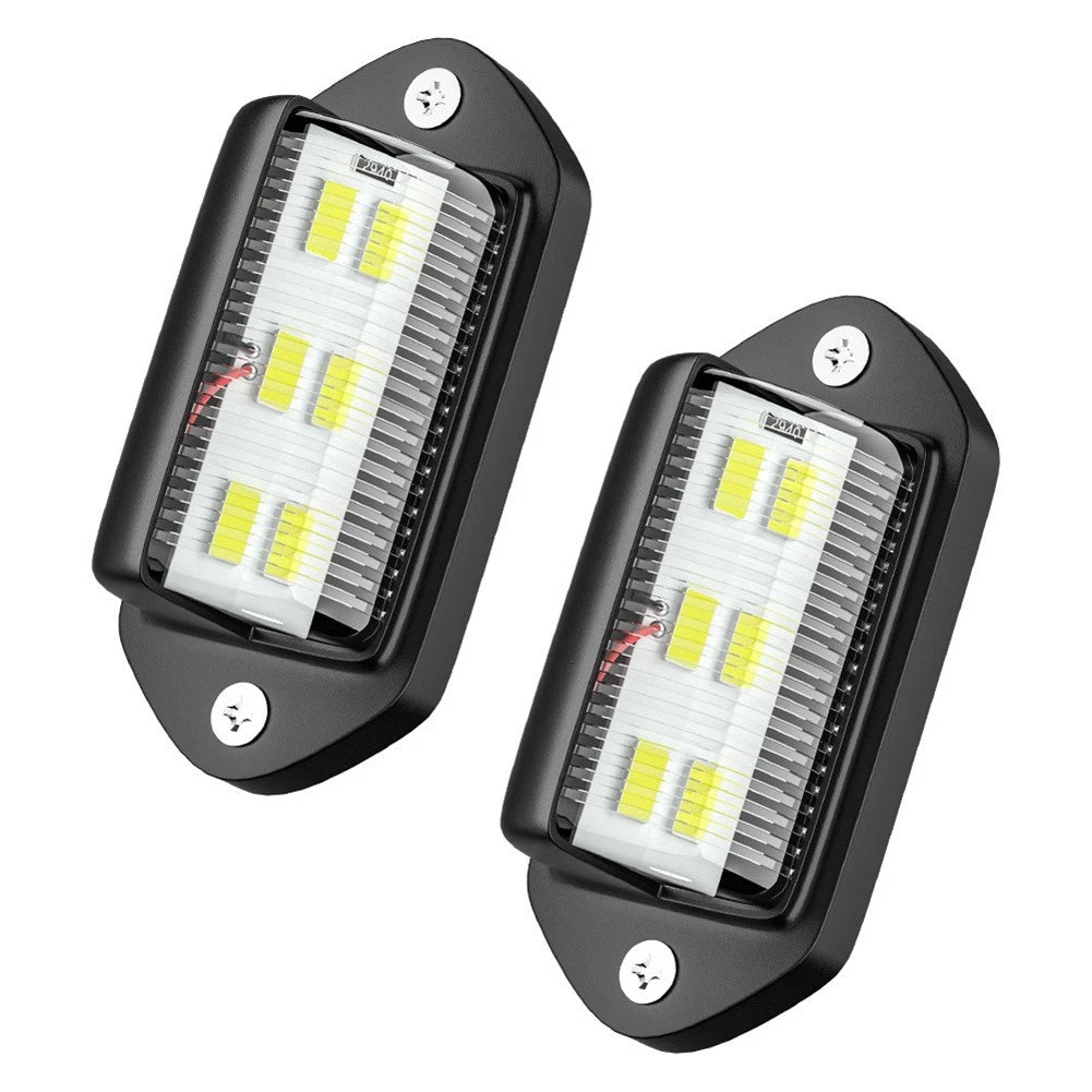 6SMD White LED License Plate Light for All Vehicles (Waterproof)