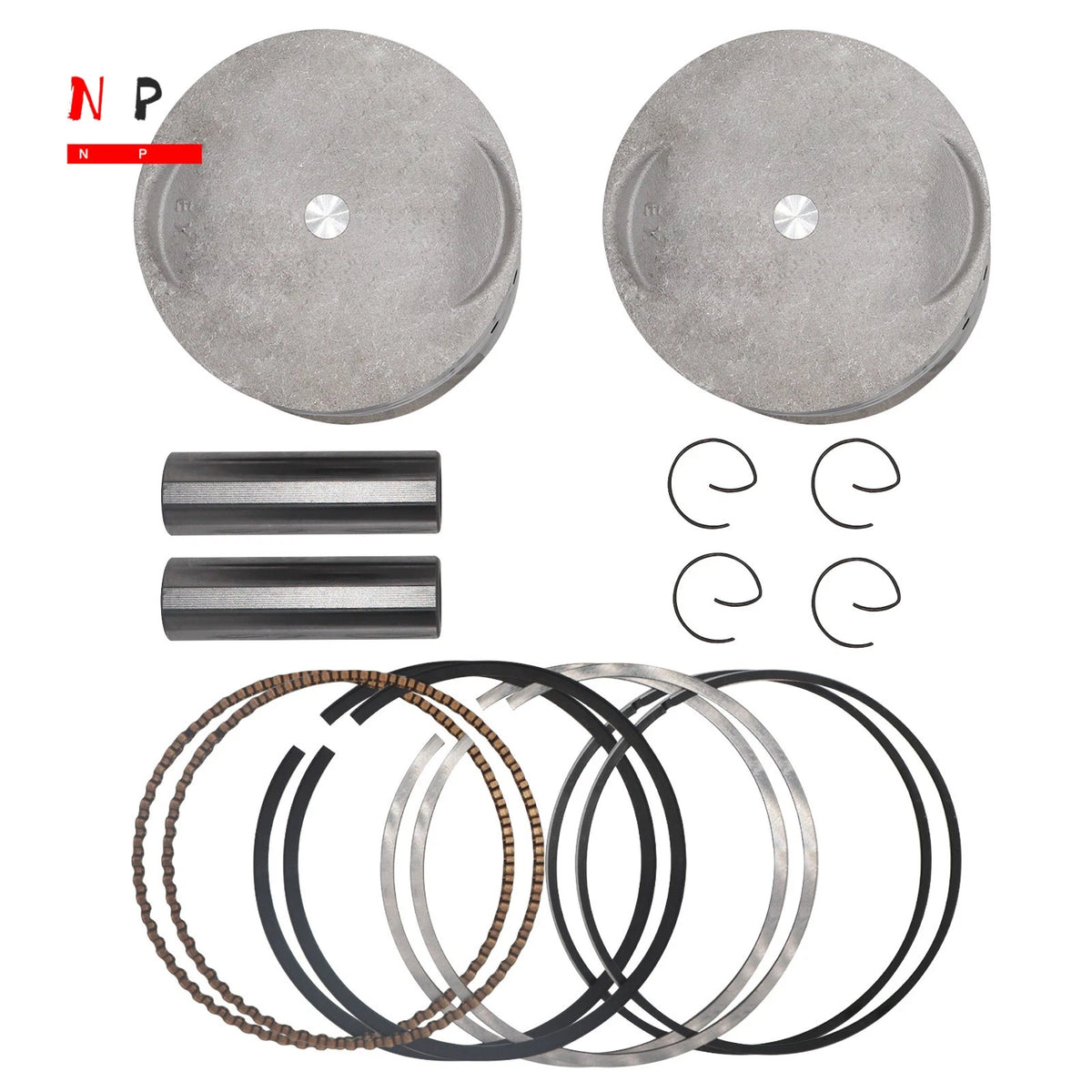 2X Crankshaft Engine Piston for Yamaha XV750 (42Y-11638-00-00, 42Y-11631-00-A0)