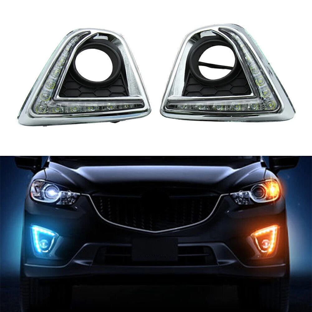 2X Front DRL LED Daytime Running Lights for Mazda CX-5 (2012–2014)