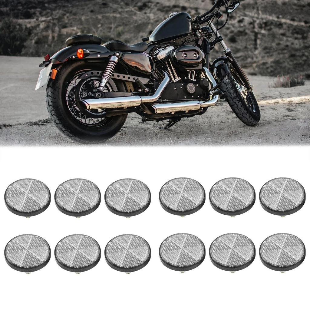 Warning Reflectors Universal Screw Mount Pair for Motorcycle Bike (M6)