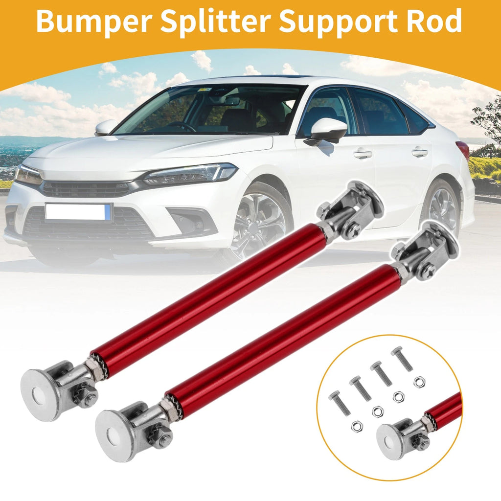 2X Adjustable Front Bumper Lip Splitter Strut for