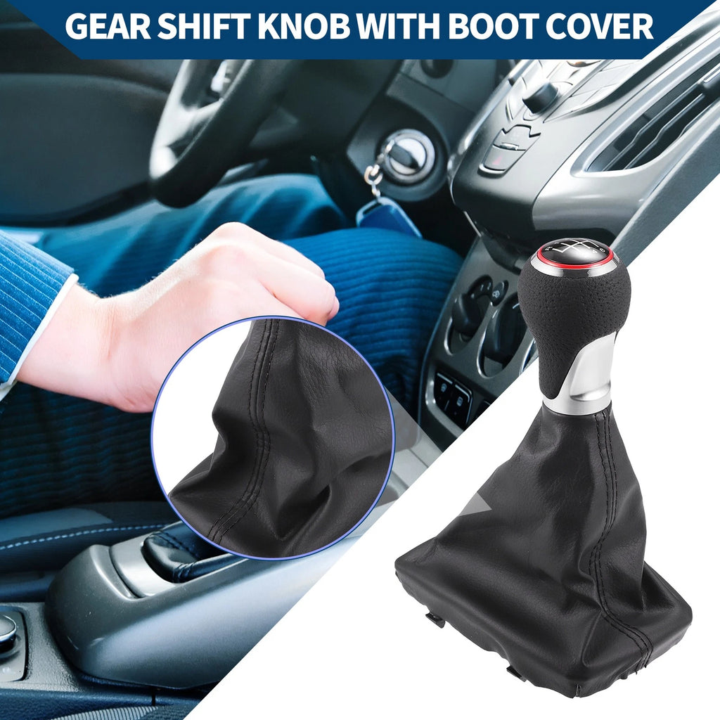 6 Speed Gear Shift Knob with Dust Cover for Audi A4 (2007–2015)