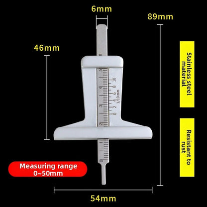 Stainless Steel Tire Tread Gauge for Vehicle Tires