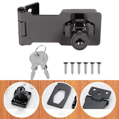 Locking Hasp with Keys for Cupboard Wardrobe Drawers
