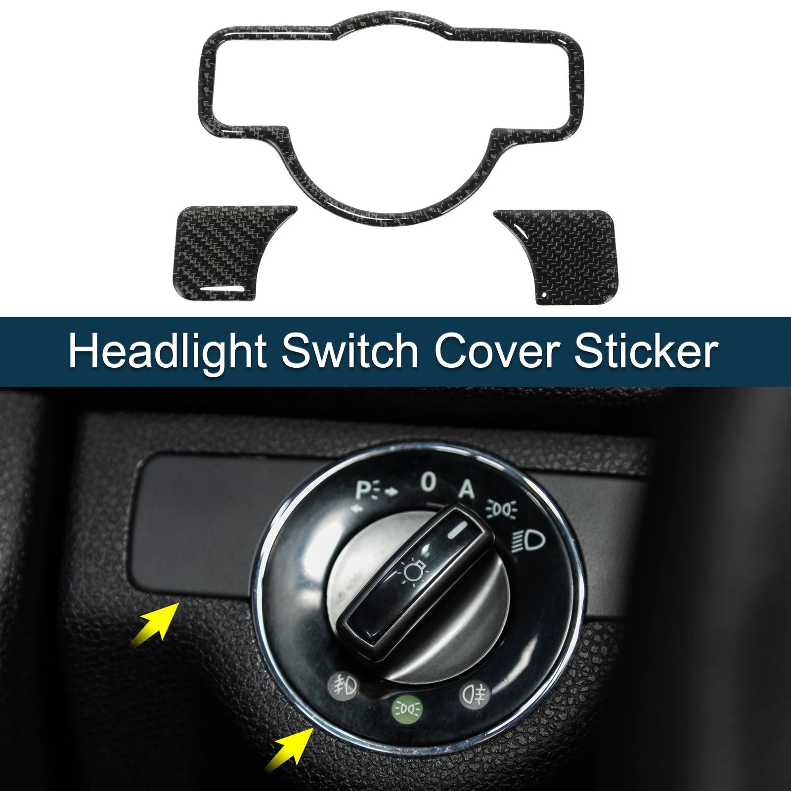 Headlight Switch Cover Stickers Replacement for Mercedes-Benz A B C E G CLA (2013–2025)