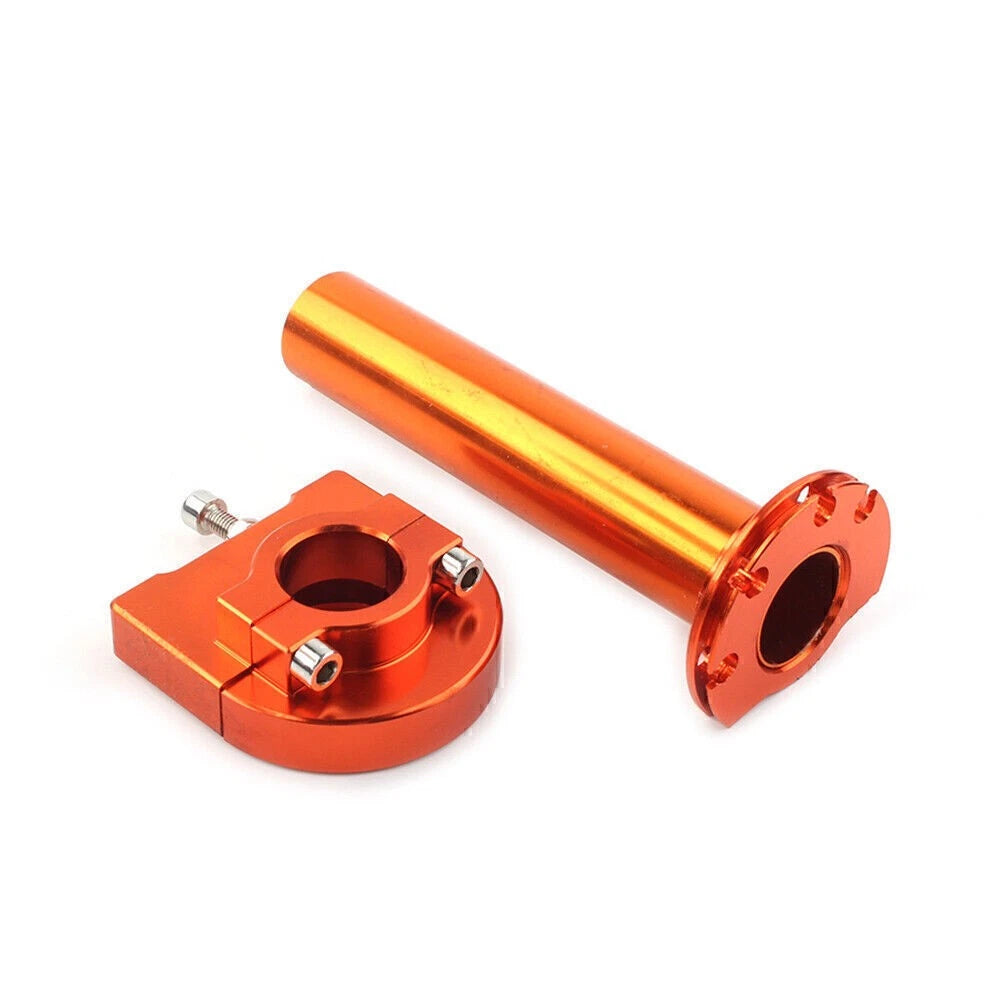 7/8" Turn Twist Throttle Handle Bar Tube for Motorcycle (Universal) - Orange