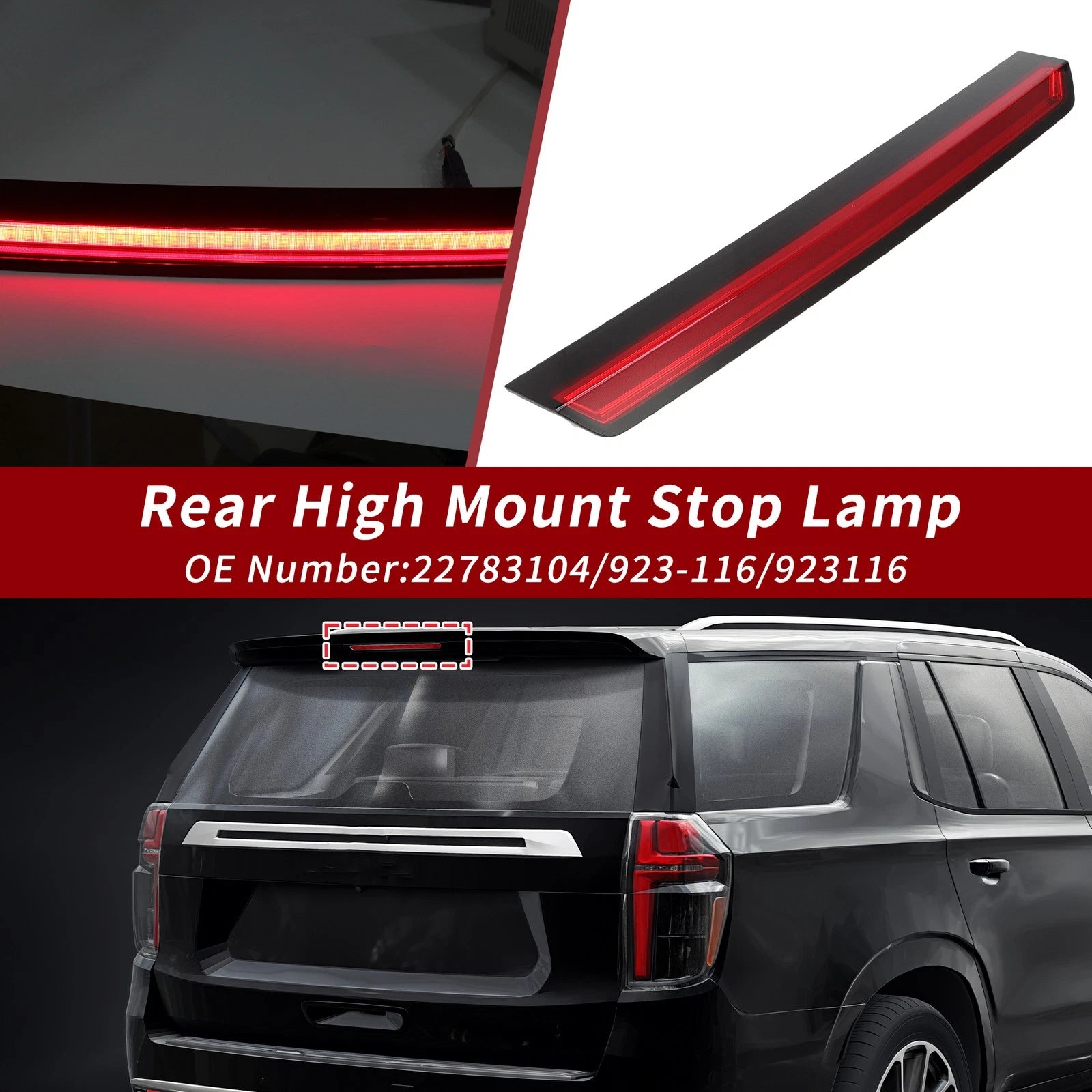 High Mounted LED Third Brake Light for Chevy Tahoe Suburban (2007–2014)