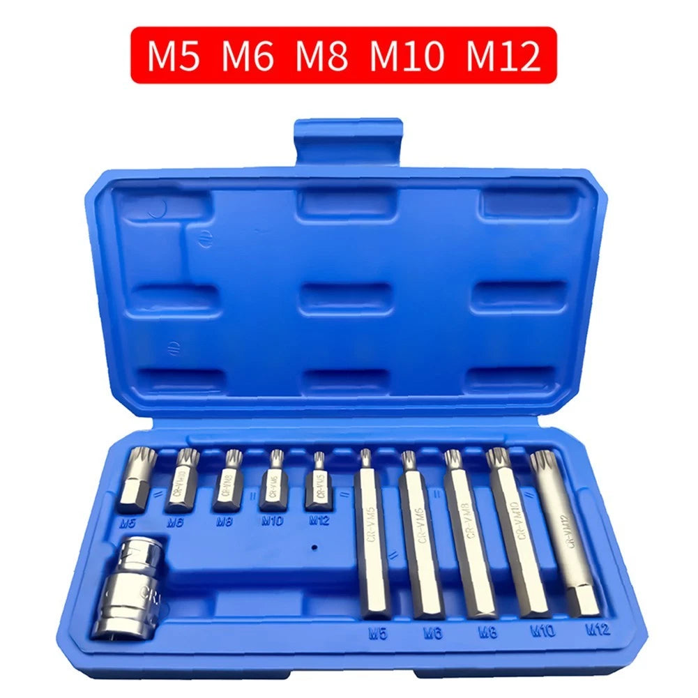 11pcs Impact Socket Set M Type with Socket Adapter for Automotive Use