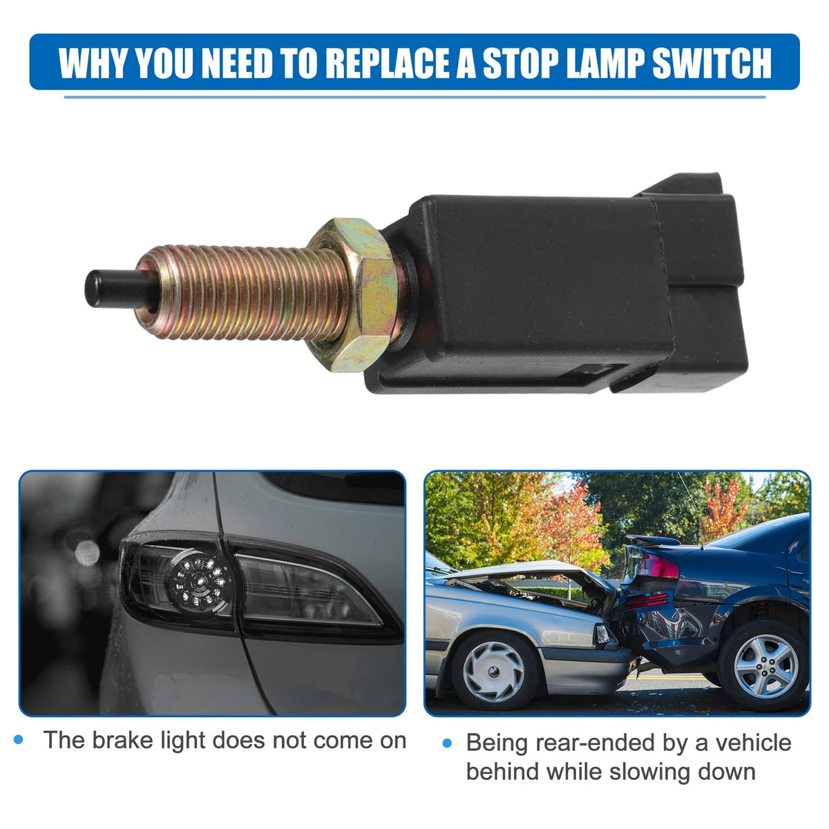 Brake Light Stop Lamp Switch for Mazda Miata (1990–2005) & Toyota 4Runner (1984–1991)