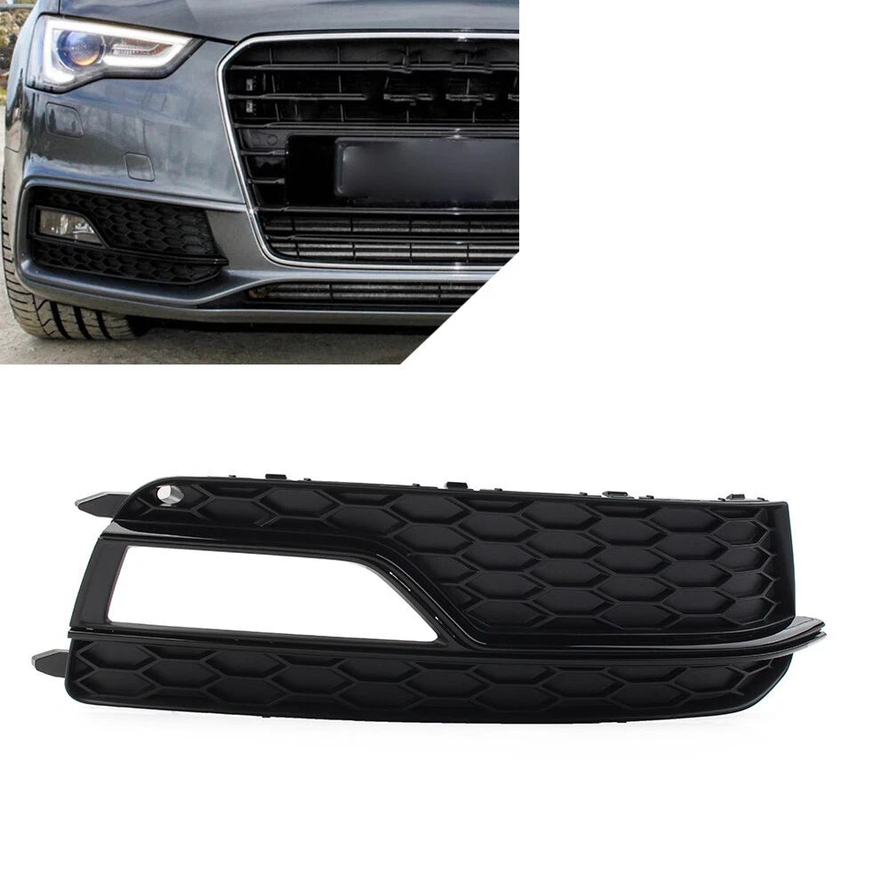 Front Bumper Honeycomb Fog Light Grille Cover for Audi A5 S5 (2013–2017)
