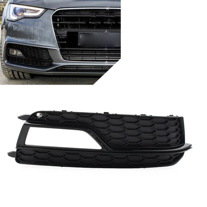 Front Bumper Honeycomb Fog Light Grille Cover for Audi A5 S5 (2013–2017)