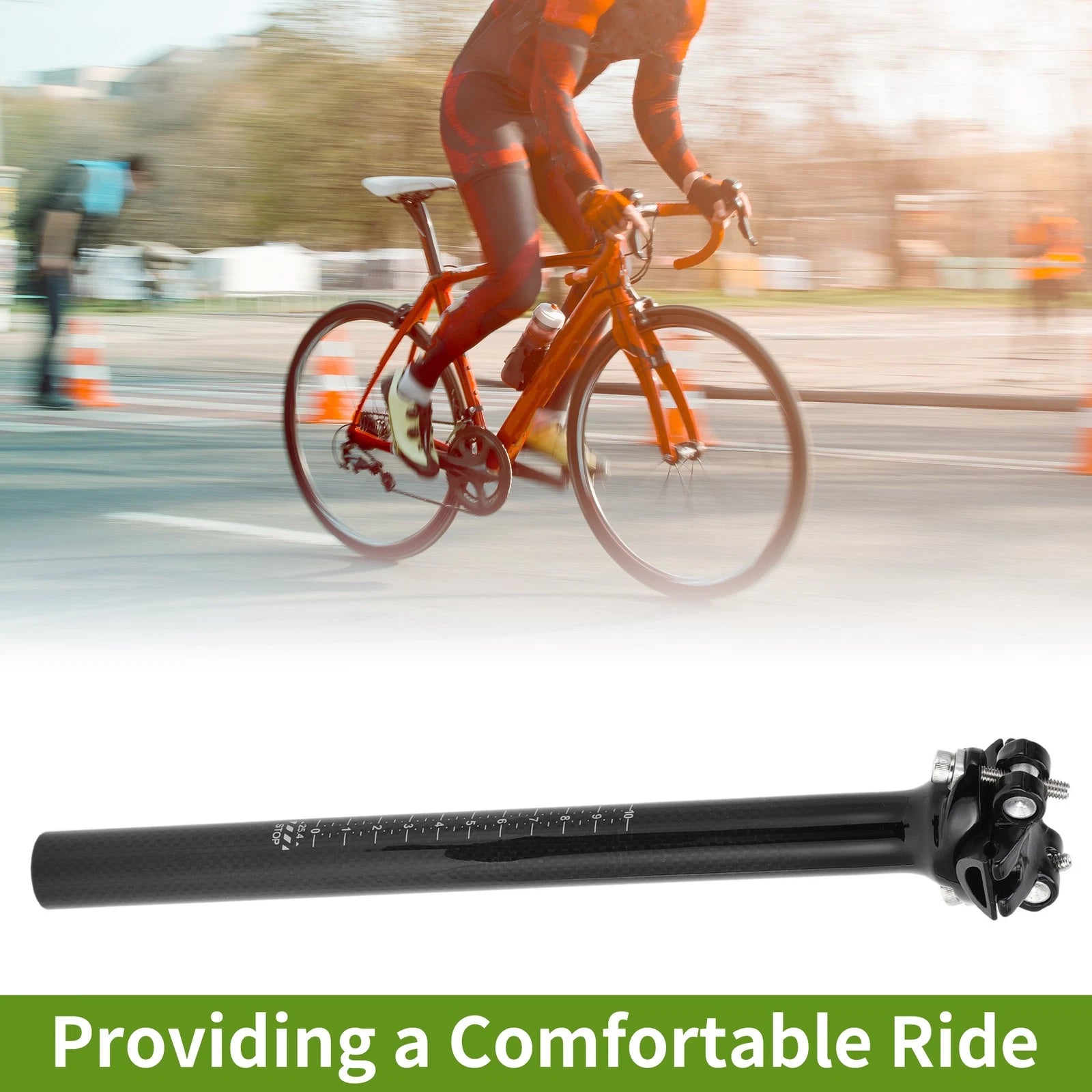 Seat Post 25.4x300mm Adjustable Angle Lightweight for Bike (2011–2018)