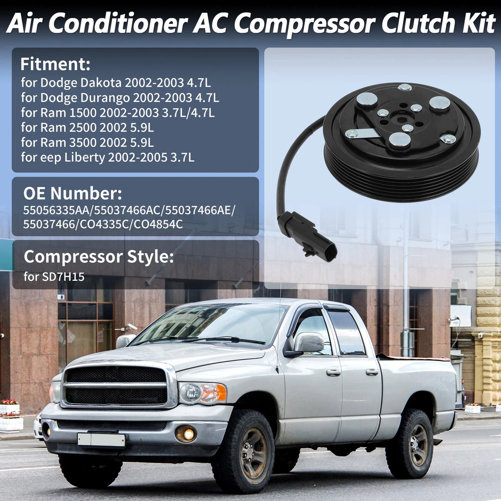 AC Compressor Clutch Kit for Ram 1500 2500 3500 for Dodge Dakota (2005–2011)