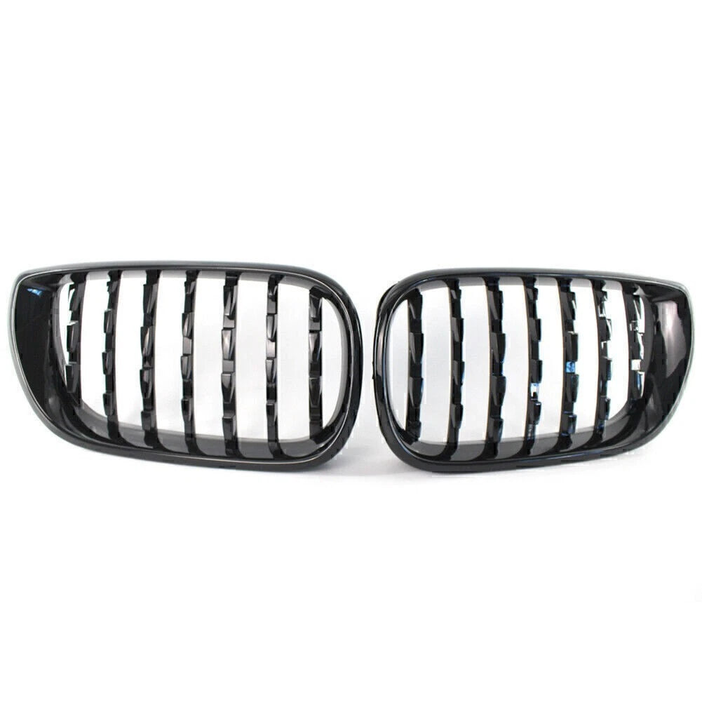 Front Bumper Grille for BMW E46 4D (2002–2005) Gloss Black Diamond Style