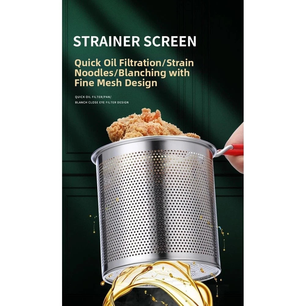Deep Fryer Pan for Frying and Heating