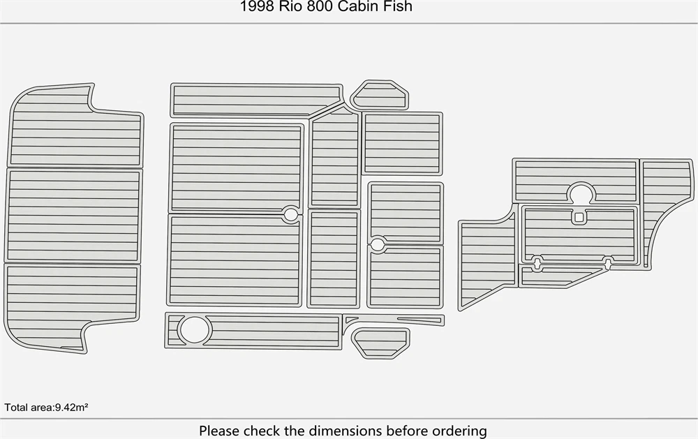 EVA Pad Teak Flooring Mat for Rio 800 (1998)