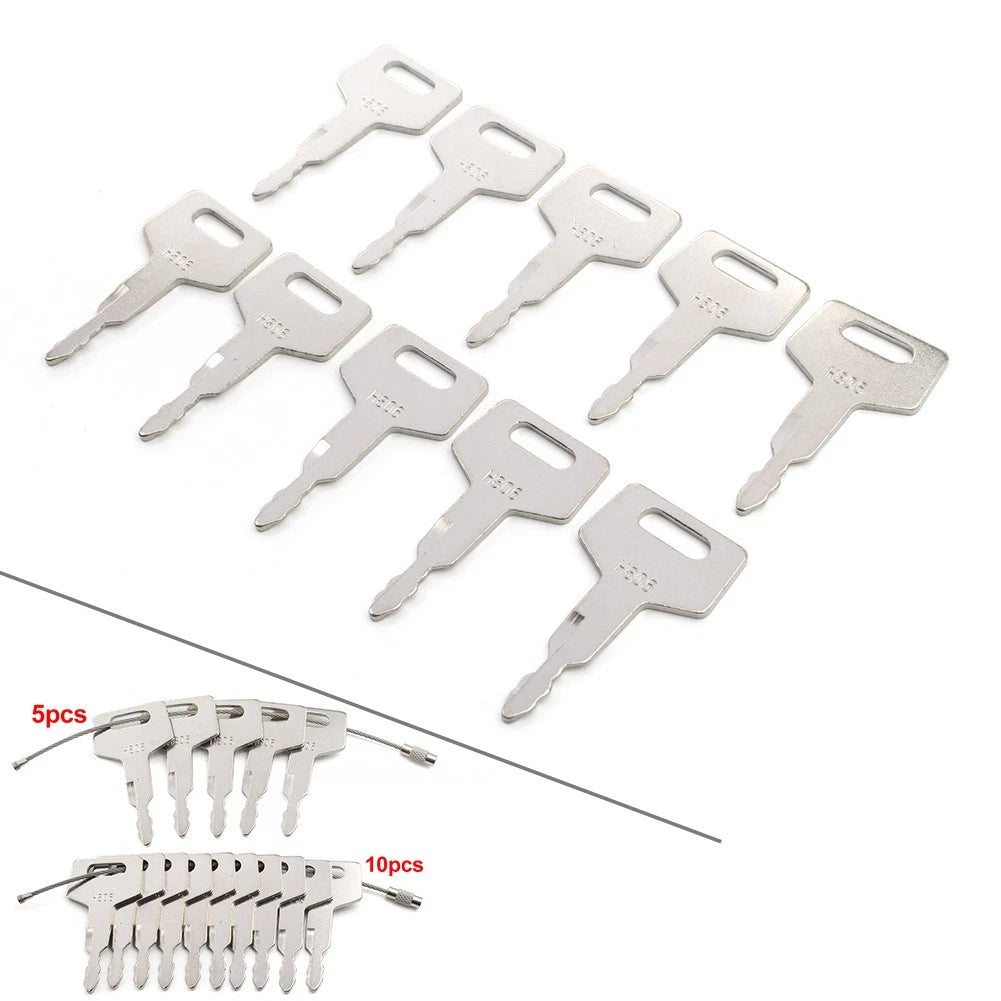 Set of 5 Ignition Keys for Takeuchi Heavy Equipment (7001-00019)