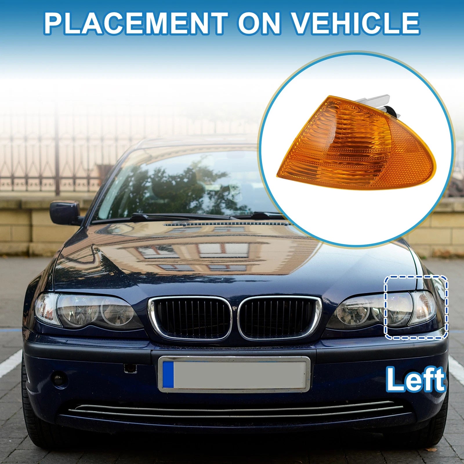 Left Corner Signal Light Cover Replacement for BMW 3 Series (1999–2001)
