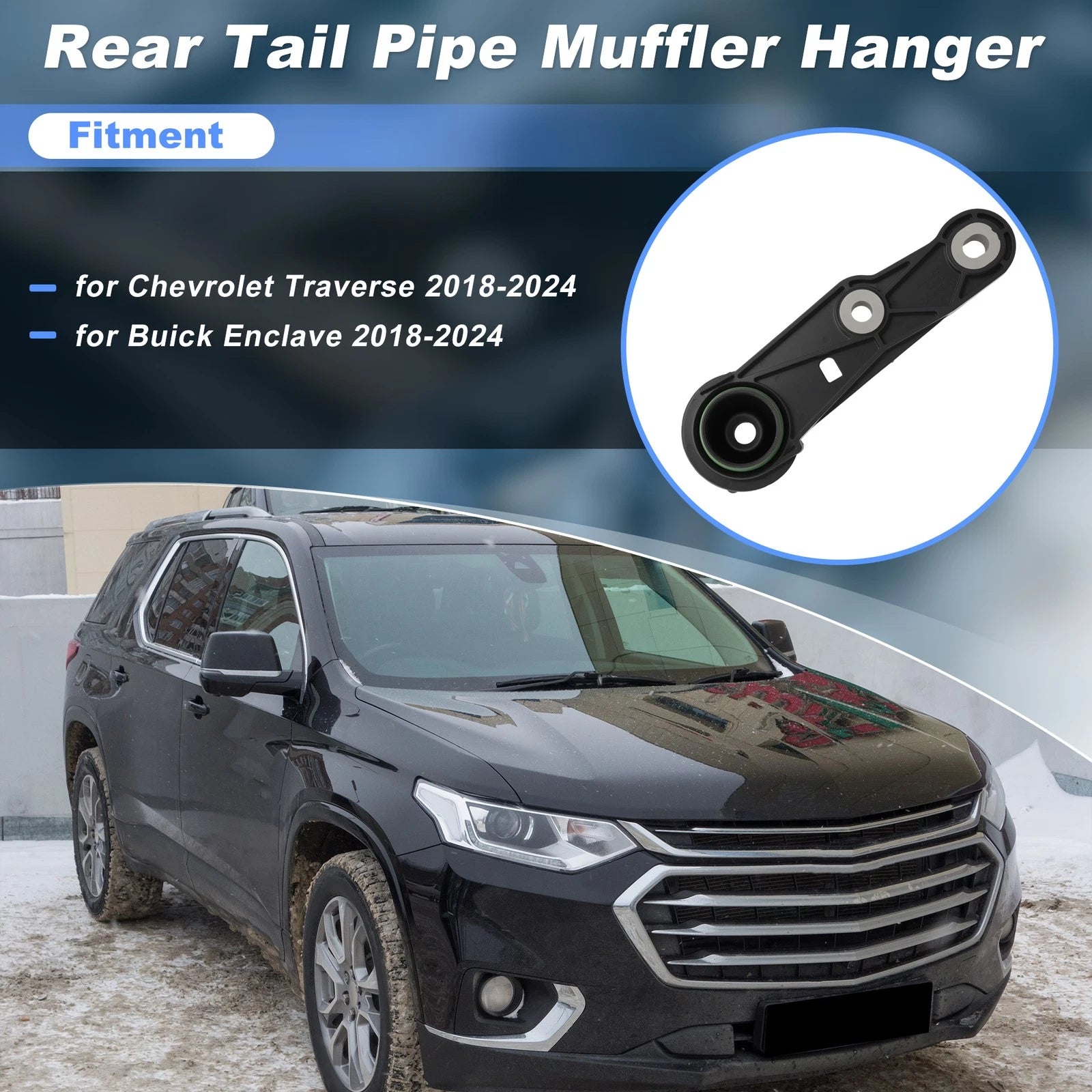 Rear Left Side Tail Pipe Muffler Hanger Replacement for Chevy Traverse (2018-2024)