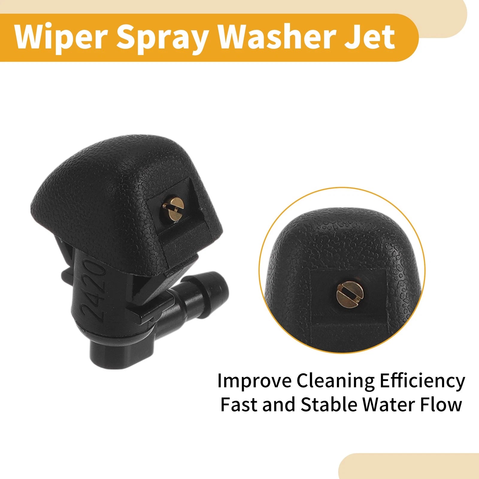 2 Pcs Front Windshield Washer Nozzle for Honda Odyssey (2005–2010) No.76810TK8A01