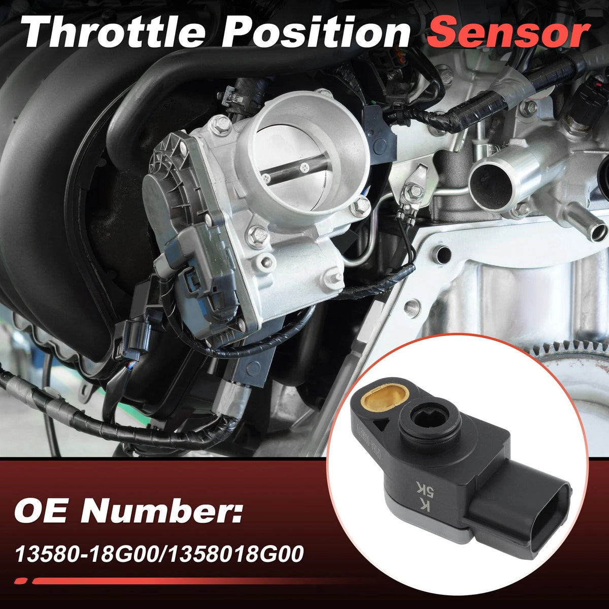 TPS Throttle Position Sensor for Suzuki Quadracer 450 LTR450 (2006–2011)