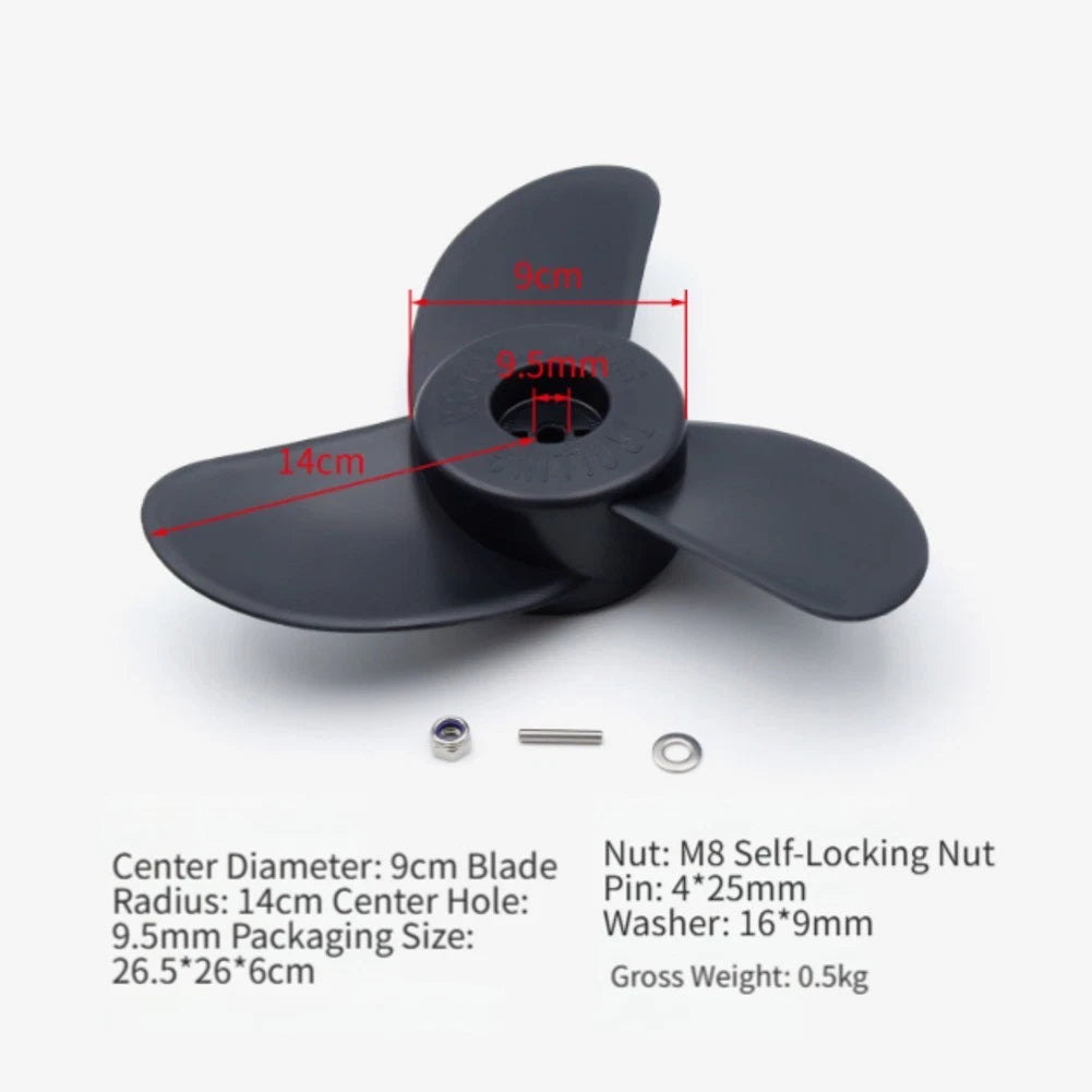 Outboard Engine Propeller for Electric Trolling Motors (Plastic Replacement)