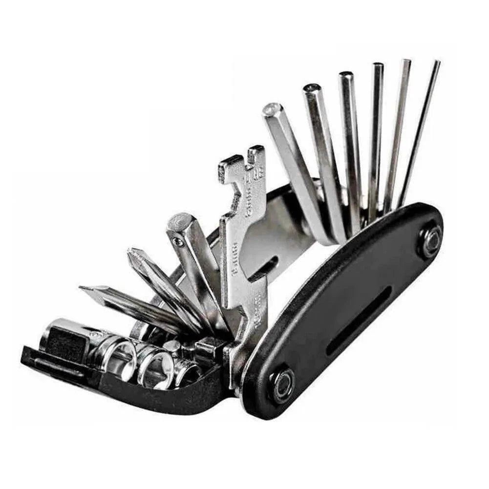 1pc 16-in-1 Folding Bicycle Repair Tool for Multi Function Bike