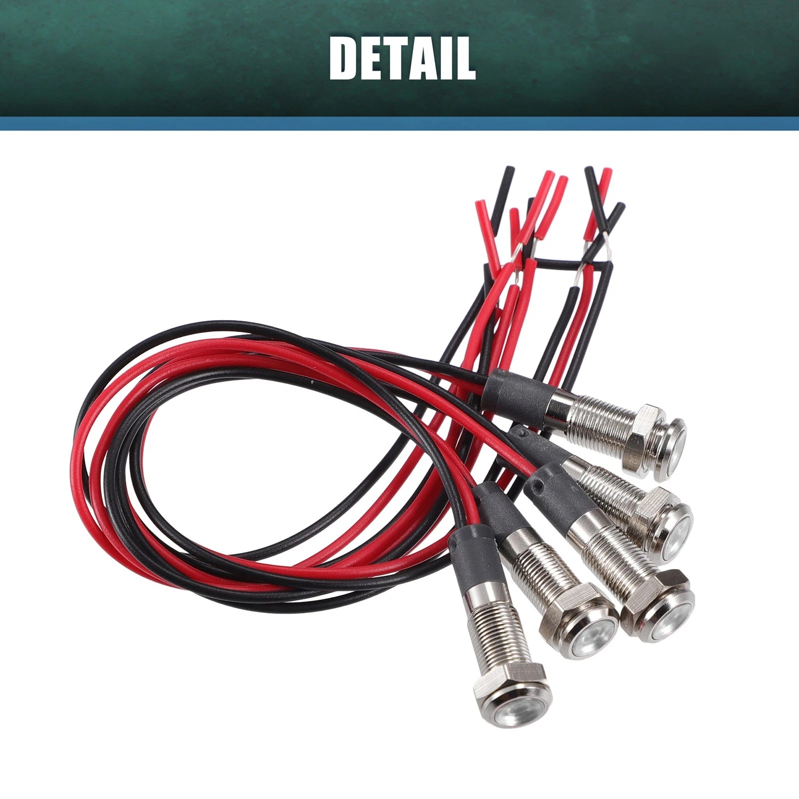5 Pcs 6mm DC Car Interior LED Indicator Signal Lamp (3V–9V)