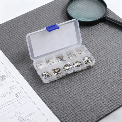 304 Stainless Steel Retaining Ring Kit for Smooth Surface (120pcs)