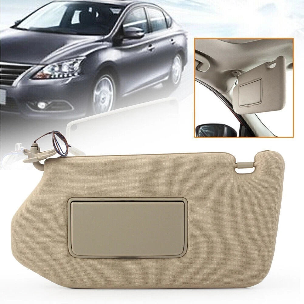Left Side Sun Visor Cover for Nissan Pathfinder (2013–2018) 16 BeigeCar
