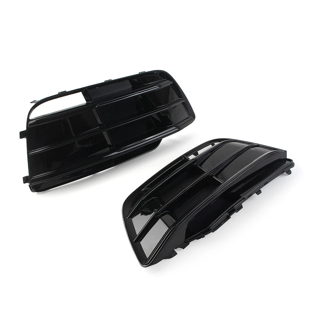 2X Front Bumper Fog Light Grille Cover for Audi Q5 SQ5 (2018–2022) Black