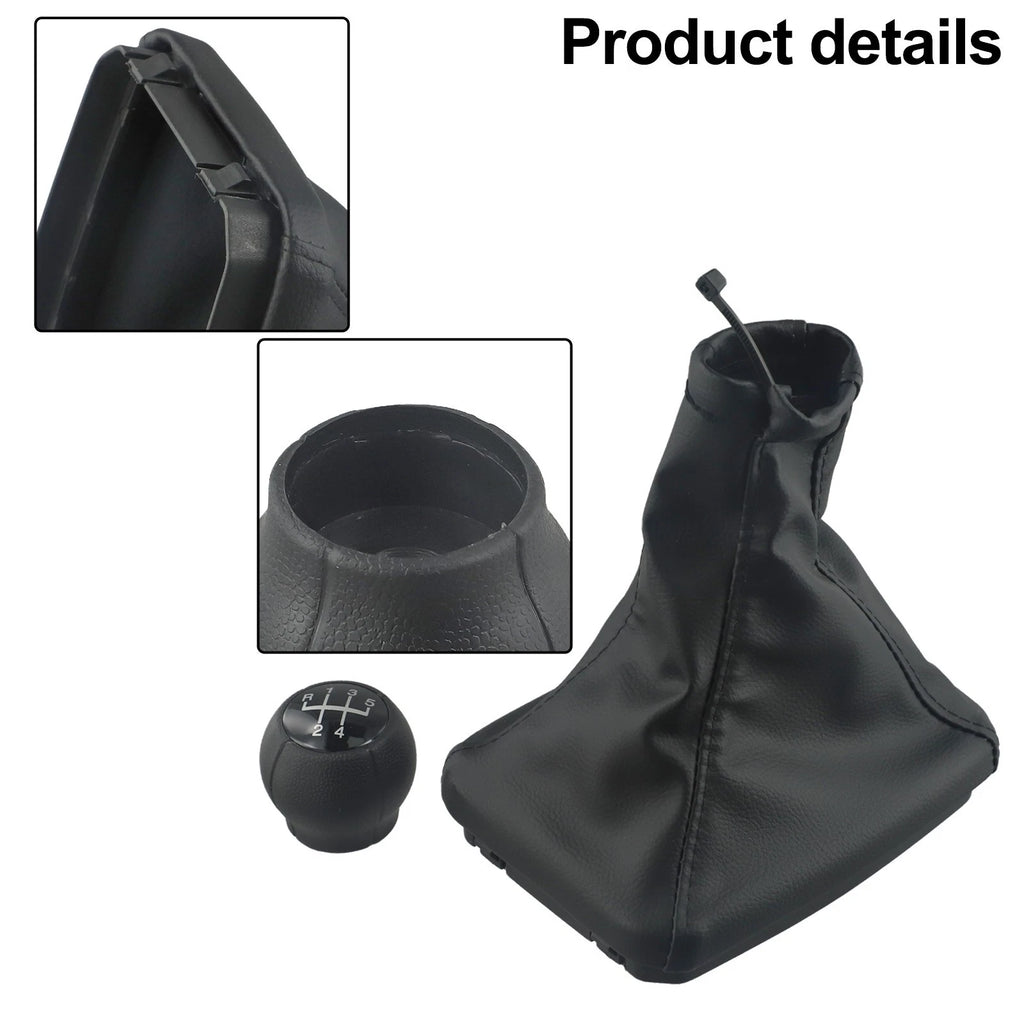 Shift Gaiter for - Black Plastic & Leather