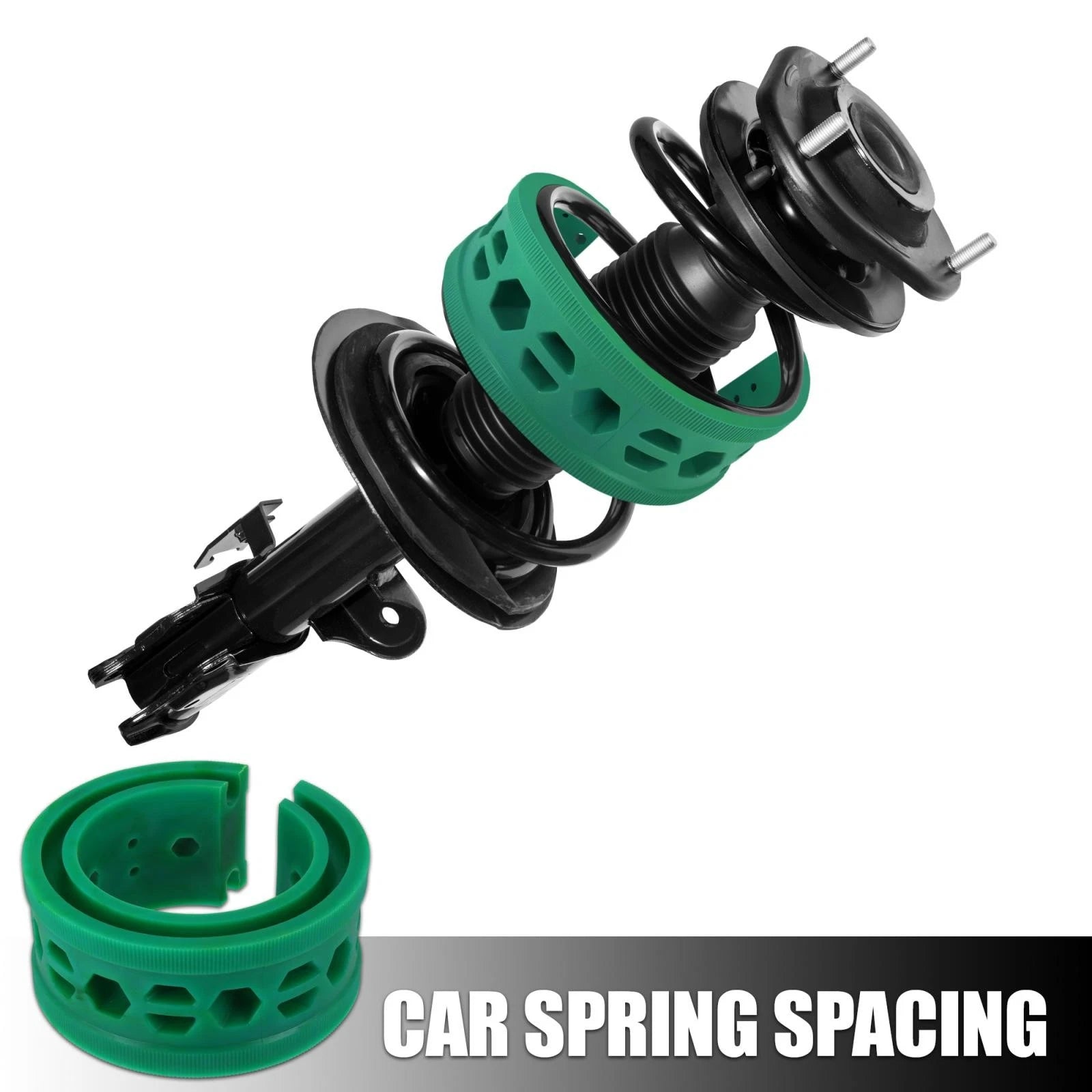 2PCS Coil Spring Rubber Bumper Buffer for Ford Chevy Universal (B Type 2010–2025)