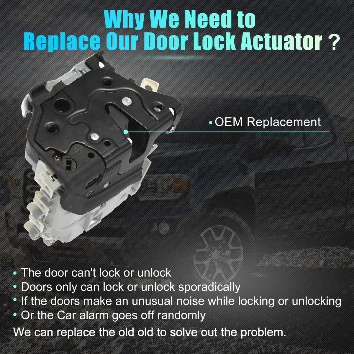 Power Door Lock Actuator Motor Replacement for Audi A6 C7 (2012–2018)