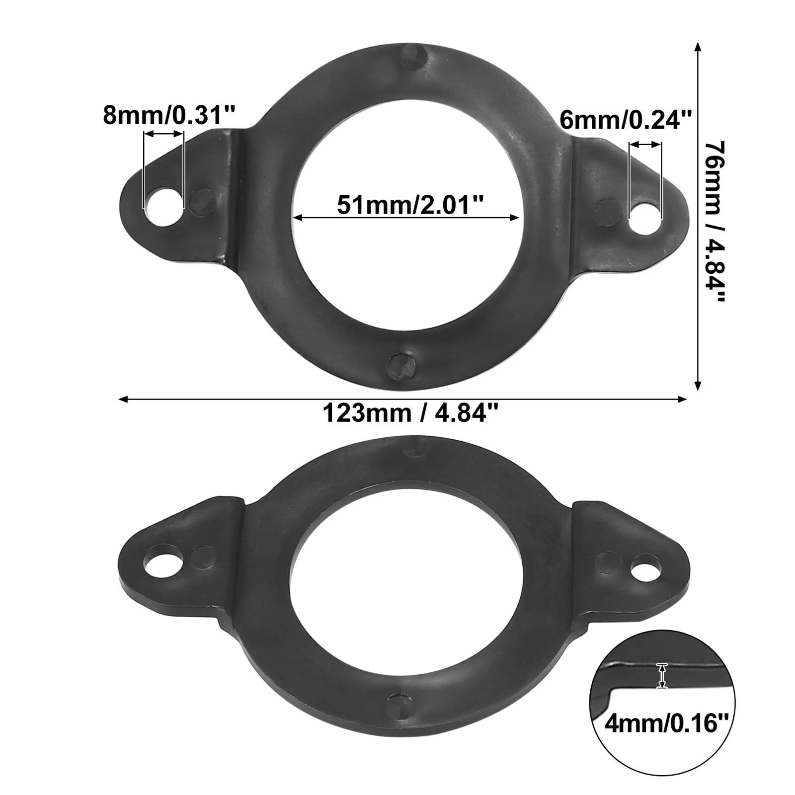 Speaker Mounting Adapter Bracket Rings 2 Pcs for Toyota Subaru (Fits)
