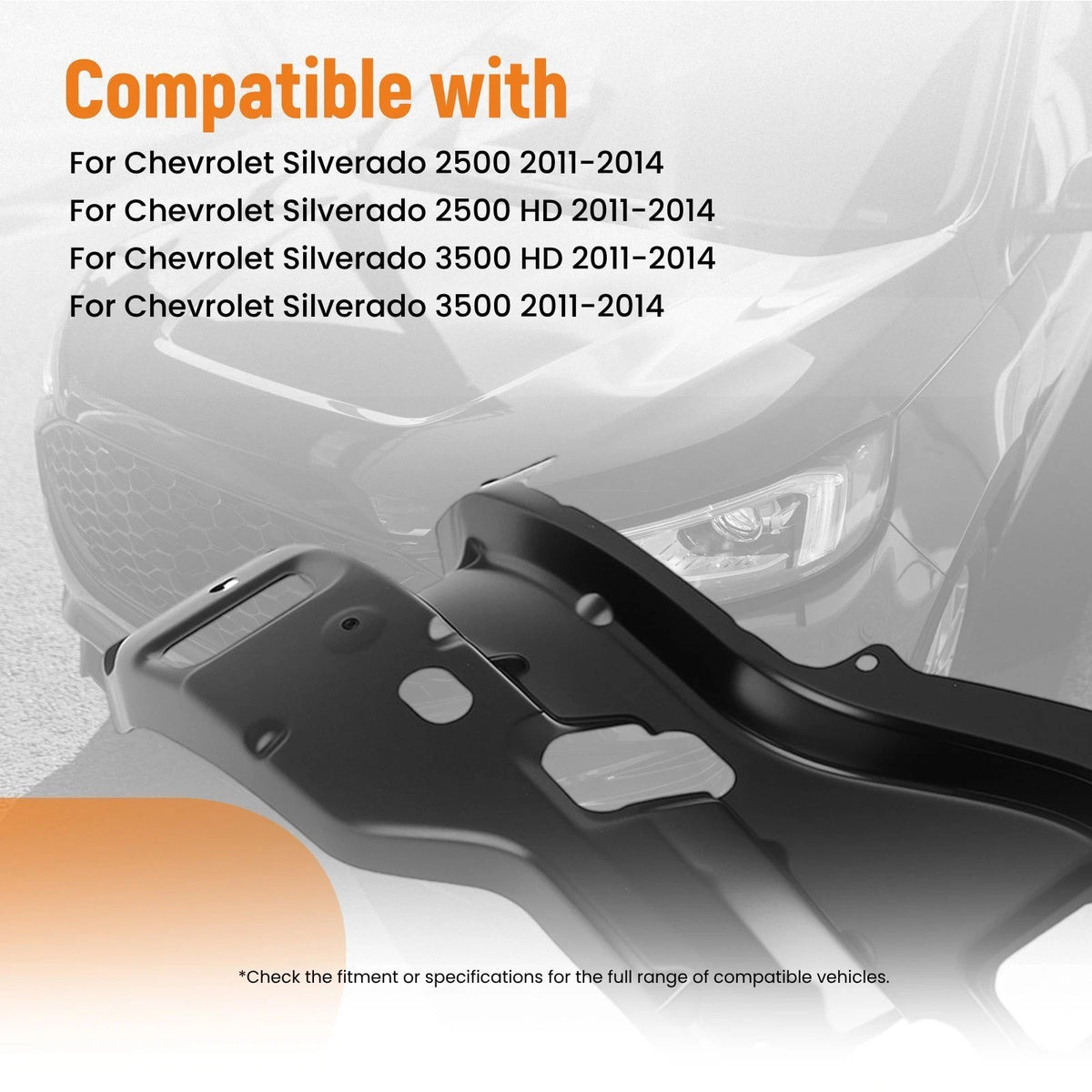 6PC Front Bracket Set for Chevy Silverado 2500/3500 HD (2011–2014) 25883351