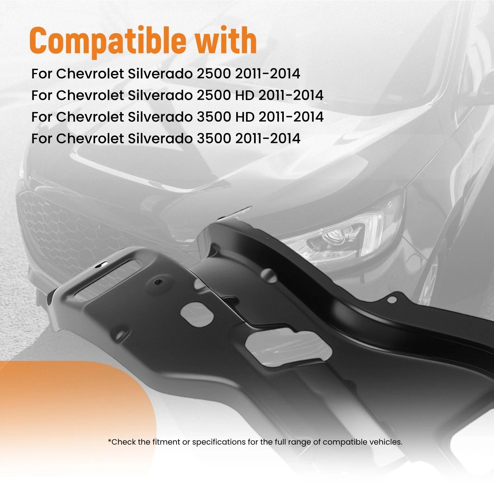 6PC Front Bracket Set for Chevy Silverado 2500/3500 HD (2011–2014) 25883351