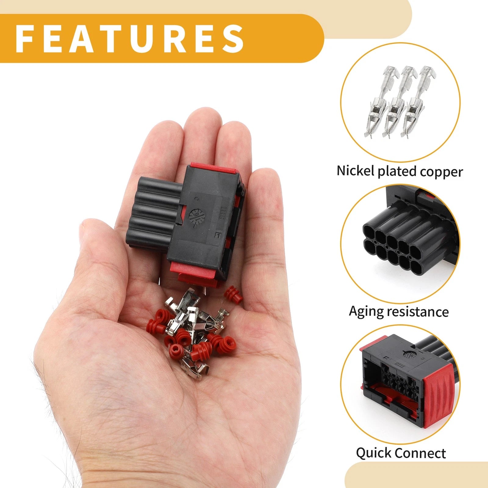 10 Pin Headlight Connector Plug for Opel Meriva B (2010–2017)