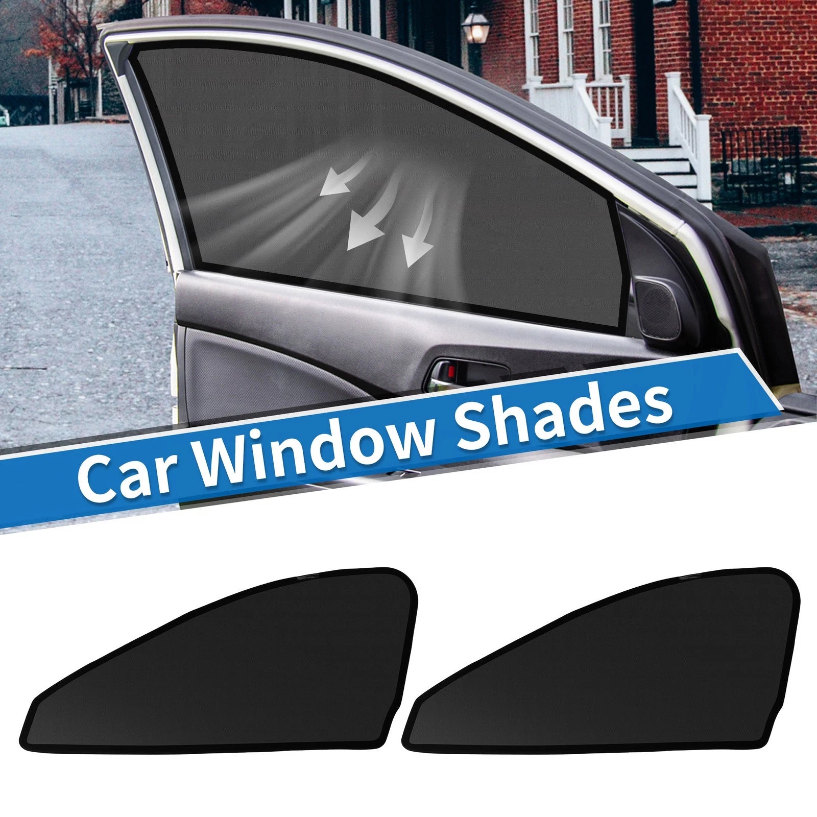 Car Window Cover for Mazda CX-8 KG Series Net Black (Left and Right)