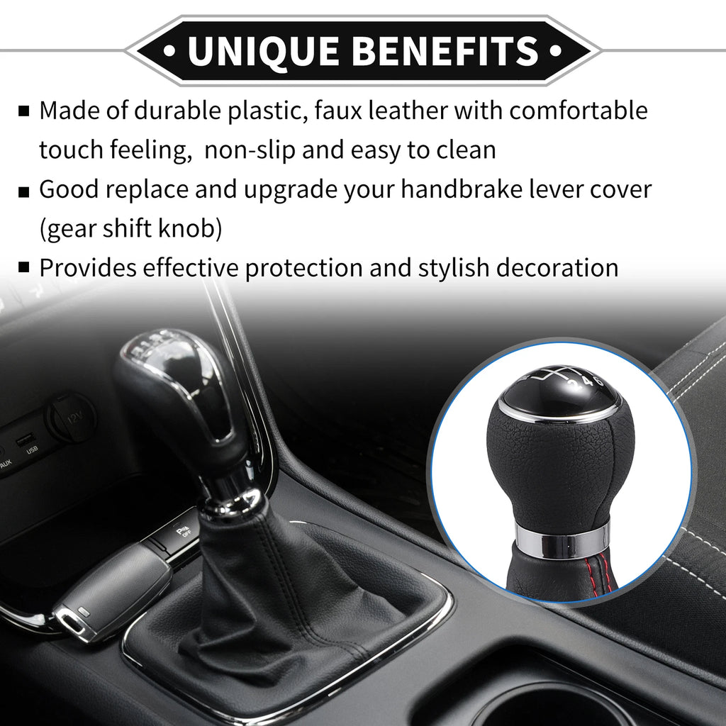 6 Speed Shift Knob with Boot Cover for VW Caddy (2016–2023)