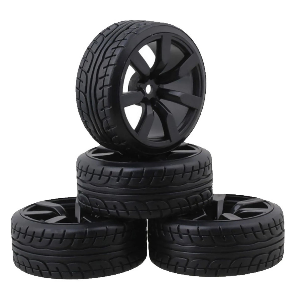 4X Drift Wheel Rim Tires 12mm Hex Hub for Tamiya TT01 TT02 (2010–2023)