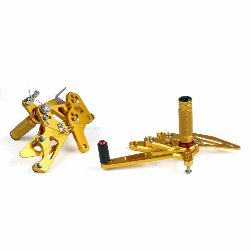 Aluminum Rearsets Footpegs Pedals for Yamaha YZF-R3 R25 MT-03 (2015–2019) Gold T9