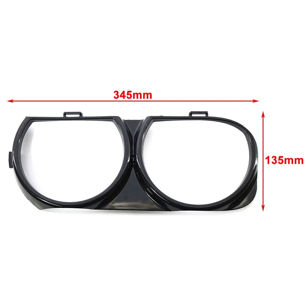 Front Lamp Headlight Bezel Trim for Dodge Challenger (2015–2021) ABS Black Pair