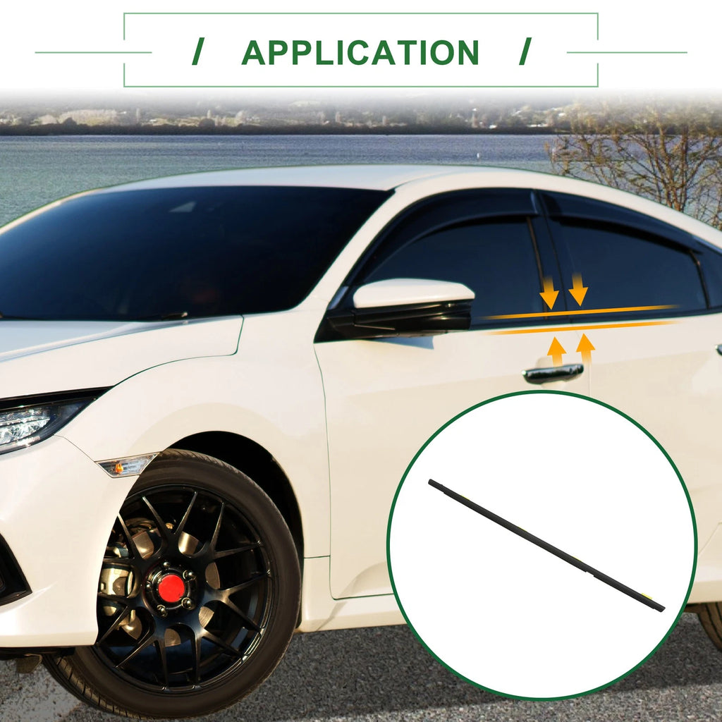 Rear Right Window Weatherstrip Seal Replacement for Honda Civic (2001–2005)
