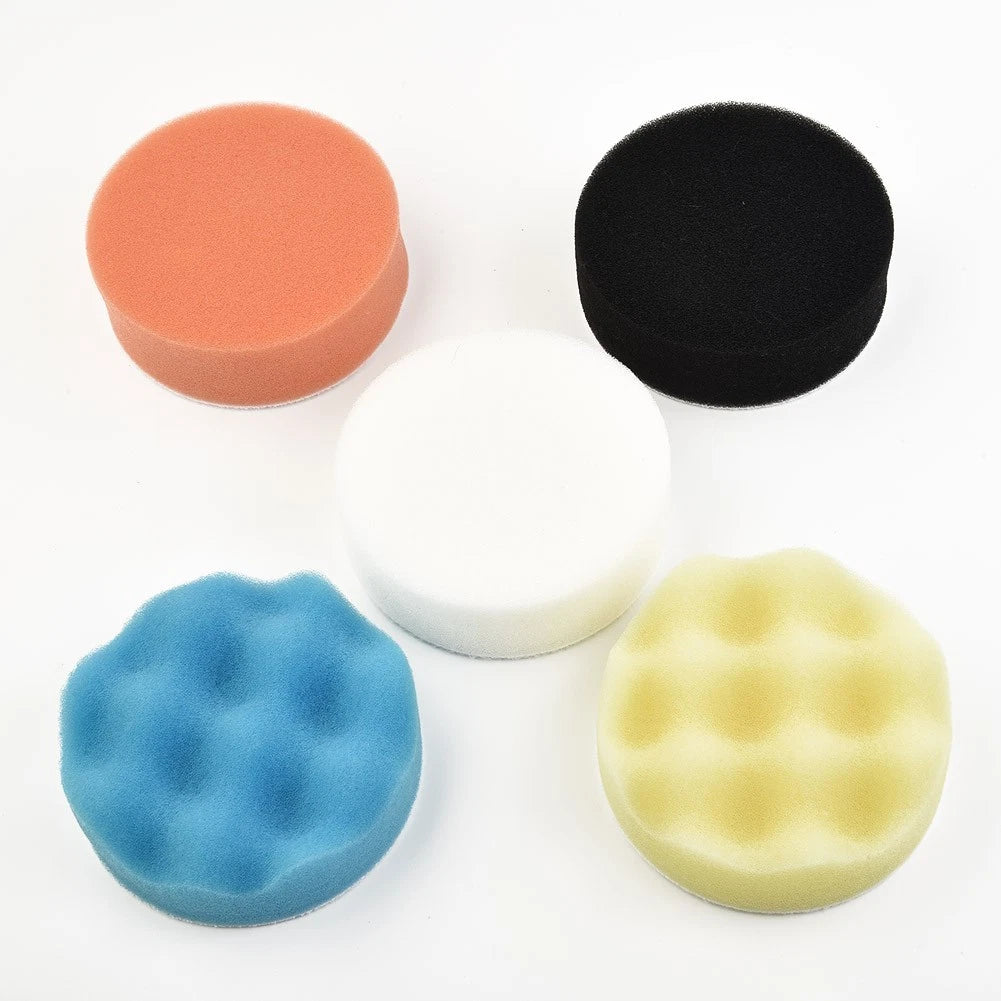 50 Pack Sponge Foam Wool Polishing Buffing Waxing Pads Tool Set