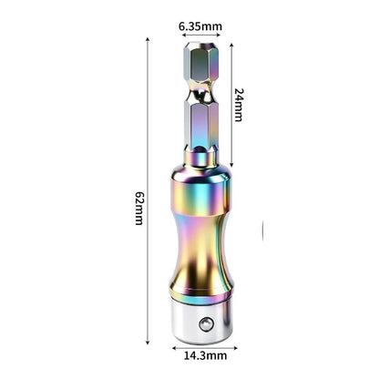 Steel Ball Locking Socket Adapter with Hex Shank for 6.35mm Applications